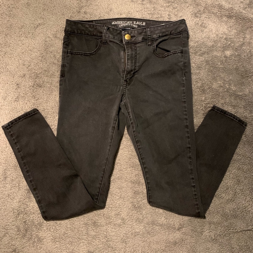 Black Sateen Jeggings